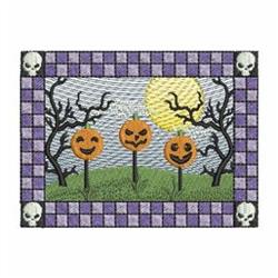 detailed spooky halloween pumpkin machine embroidery pattern - Spooky Pumpkins for Patio Decor