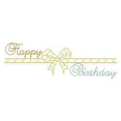 Happy Birthday Ribbon Embroidery Design