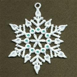 Winter Snowflake - 4x4 snowflake FSL lace embroidery design for Holiday Decor