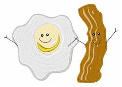 egg detailed machine embroidery - Bacon & Eggs perfect for decorative pillow covers