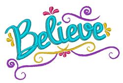 beginner-friendly believe machine embroidery pattern - Believe for kitchen aprons