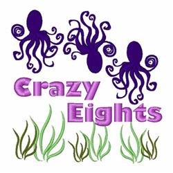 detailed octopu machine embroidery pattern - Crazy Eights Octopus for decorative pillow covers