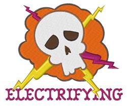 skull detailed machine digital embroidery - Electrifying perfect for kitchen tea towels