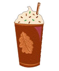 beginner-friendly autumn base machine embroidery pattern - Fall Latte Base for decorative pillow covers