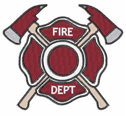 cross detailed machine digital embroidery - Fire Dept perfect for reusable tote bags