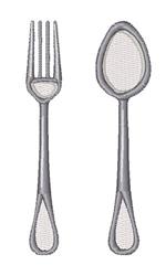 spoon beginner-friendly machine embroidery - Fork & Spoon perfect for kitchen aprons