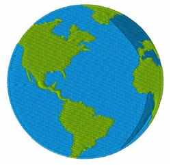 globe detailed machine digital embroidery - Globe perfect for Travel Bags