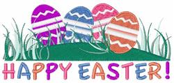 egg detailed machine embroidery - Happy Easter Eggs perfect for Party Banners