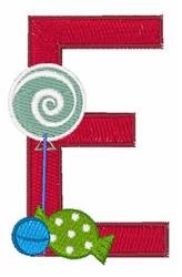 Hard Candy E - 4x4 candy beginner-friendly embroidery design for Baby Blankets