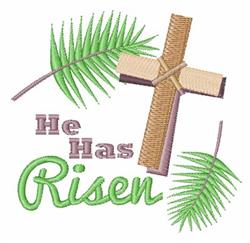 leaf beginner-friendly machine embroidery - He Has Risen for decorative pillow covers