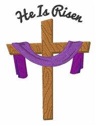 He Is Risen - 4x4 cross beginner-friendly embroidery design for wedding decorations