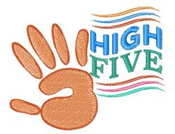five beginner-friendly machine embroidery - High Five perfect for kitchen tea towels