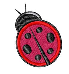 ladybug beginner-friendly machine embroidery - Ladybug for decorative pillow covers