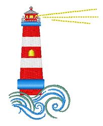 Lighthouse - 4x4 lighthouse quick stitch embroidery design for kitchen tea towels