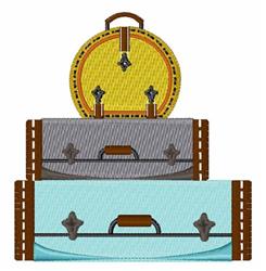 luggage detailed machine embroidery - Luggage perfect for patchwork quilt blocks