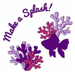 Make A Splash - 5x7 splash detailed machine embroidery design for reusable tote bags