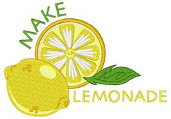 detailed summer leaf machine embroidery pattern - Make Lemonade for Party Invitations