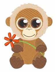 monkey detailed machine digital embroidery - Monkey perfect for Nursery Decor