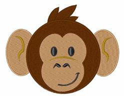 detailed head machine embroidery pattern - Monkey Head for decorative pillow covers