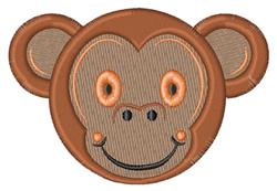 beginner-friendly head machine embroidery pattern - Monkey Head for Childrens Clothing