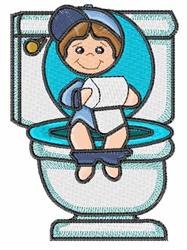 detailed potty machine embroidery pattern - Potty perfect for reusable tote bags