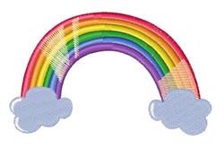 beginner-friendly cloud machine embroidery pattern - Rainbow Cloud for Craft Aprons
