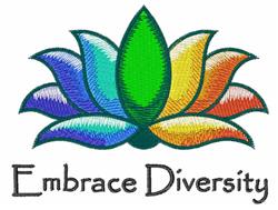 lotu detailed machine digital embroidery - Rainbow Lotus perfect for reusable tote bags