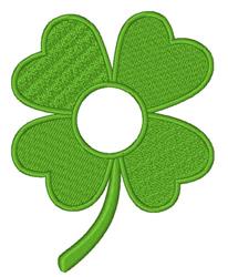 detailed leaf machine embroidery pattern - Shamrock Monogram Frame for decorative pillow covers