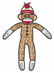 monkey detailed machine embroidery - Sock Monkey perfect for Kids Crafts