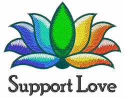 Support Love - 4x4 love detailed machine embroidery design for patchwork quilt blocks