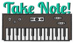 detailed note machine embroidery pattern - Take Note perfect for reusable tote bags