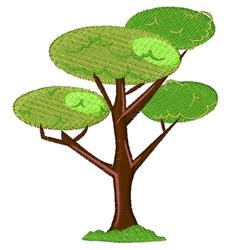Cartoon tree with a brown trunk and rounded green leaves, exuding a playful vibe. Perfect for decor.