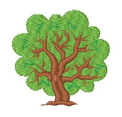 tree beginner-friendly machine embroidery - Tree perfect for festive table runners