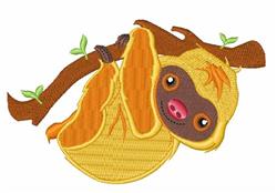 detailed tree machine embroidery pattern - Tree Sloth for decorative pillow covers