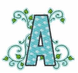 Vine A - 5x7 leaf beginner-friendly machine embroidery design for cute baby onesies