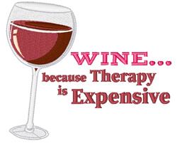 detailed expensive machine embroidery pattern - Wine...Therapy Is Expensive for Party Invitations