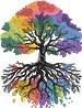 Colorful Tree Roots Artistic