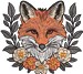 Fox Floral Realistic
