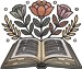 Open Book with Flowers
