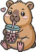 Cute Wombat with Drink
