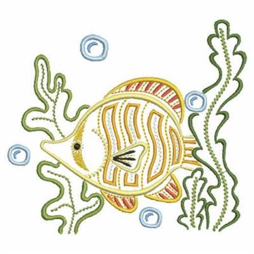 Hola Mola Tropical Fish Embroidery Design 