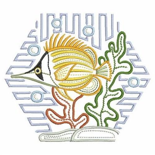 Hola Mola Fish Hex Embroidery Design 