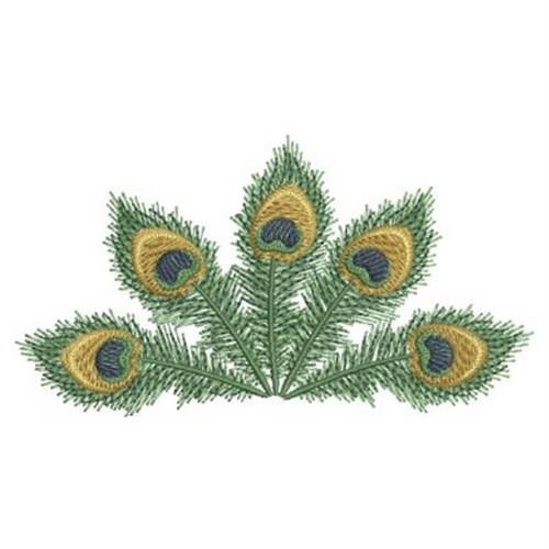 Peacock Feather Machine Embroidery Design