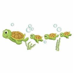 Turtles Following Mama