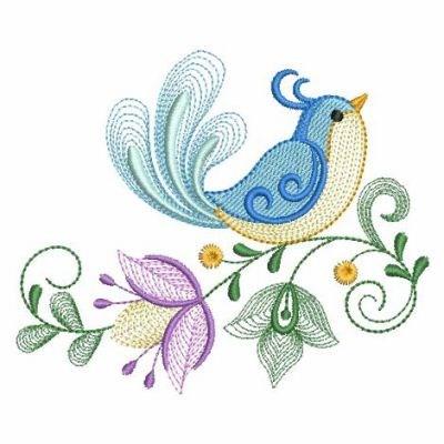 Embroidery kit 'Birds and blossom