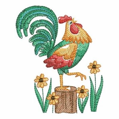 Chickens Embroidery Design