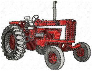 Tale Retaliate Serena Red Tractor Embroidery Design | EmbroideryDesigns.com