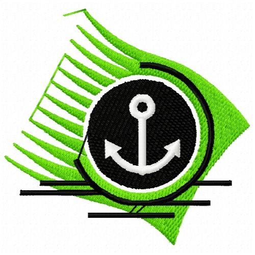 Boat Anchor Logo Embroidery Design