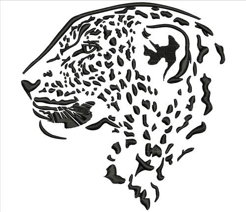 Leopard Outline Embroidery Design