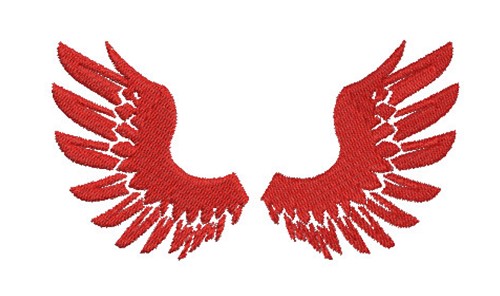 Cartoon Angel Wings Embroidery Design 